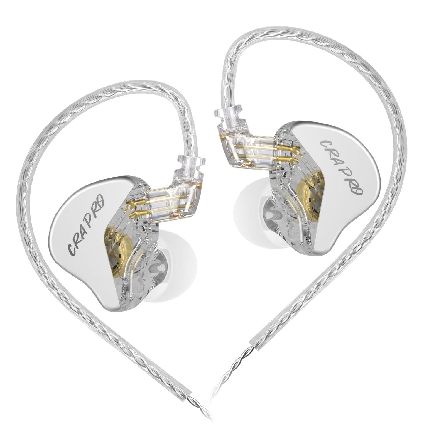CCA CRA PRO in Ear Monitor Headphones, Ultra-Thin DLC Diaphragm Dynamic Driver Gaming Earbuds, Clear Sound & Deep Bass, IEMS for Singer Musicians Drummers DJ