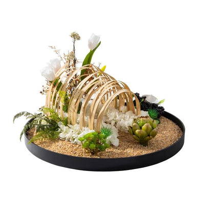 Faux Tree Large Round Table in The Middle of The Turntable Flower Hotel Table Restaurant Light Luxury Decorations Landscape Decorations Faux Plants Indoor(Small)