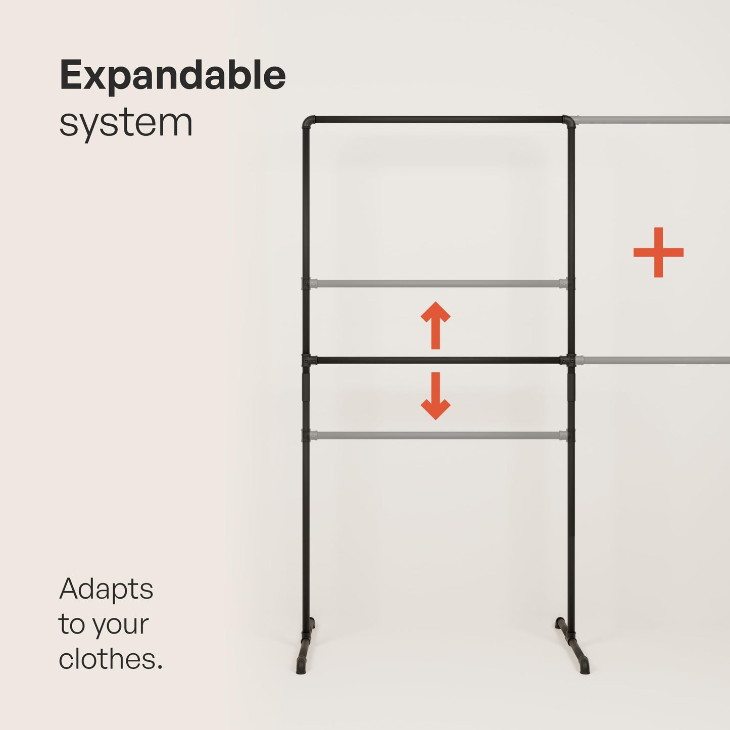 pamo Industrial Pipe Clothing Rack with Shelf - 220 lbs Capacity - Free Standing Clothes Rack and Walk In Closet for Wardrobe
