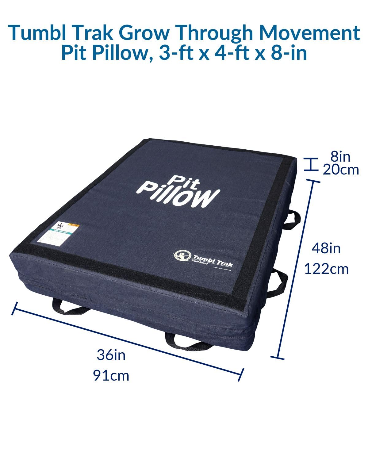 Sensory Crash Mat for Kids – Soft, Cushioned Landing with Low-Density Foam and Washable Denim Cover – Ideal for Sensory Rooms and Therapy (3FT X 4FT X 8IN)