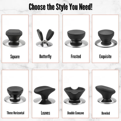 MroMax Universal Pot Lid Cover Knob Handle - Replacement Knob for Kitchen Cookware - Black Exquisite 1Pc