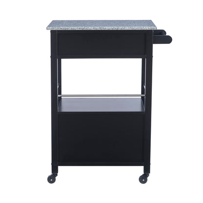 Linon Cayden Black Kitchen Cart,