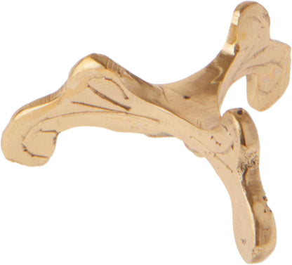 Bard's Brass-toned Egg Stand/Holder, Small Scroll Leg, 0.625" Diameter for Hen Sized Eggs