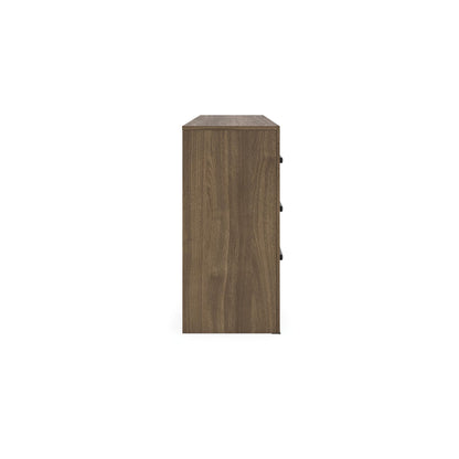 Signature Design by Ashley Ryderton Rustic 6-Drawer Dresser with Safety Stop, Warm Brown