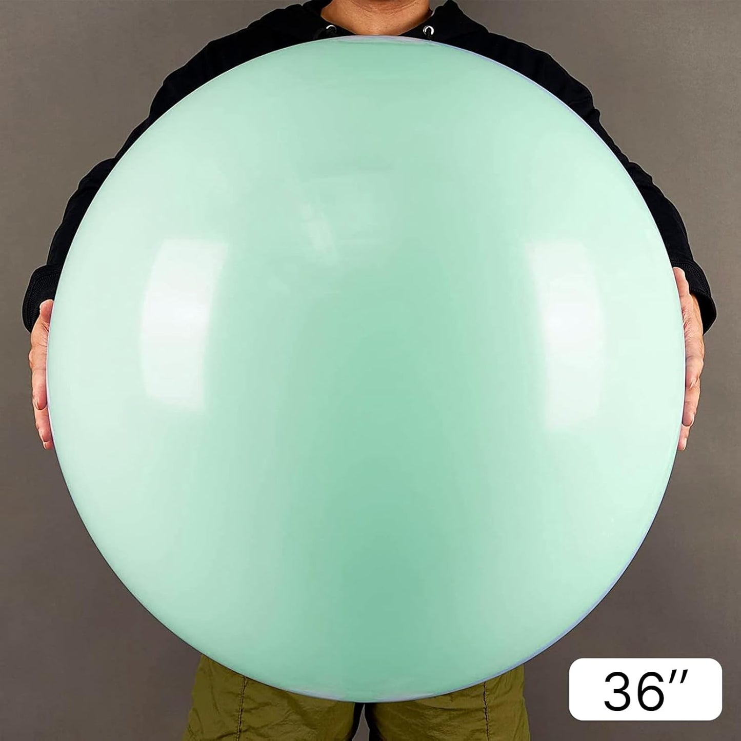 PartyWoo Mint Green Jumbo Balloons - 36 Inch Pastel Green for Birthday, Baby Shower & Graduation Decor