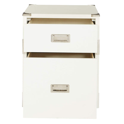 OSP Home Furnishings Wellington 2-Drawer File Cabinet, White