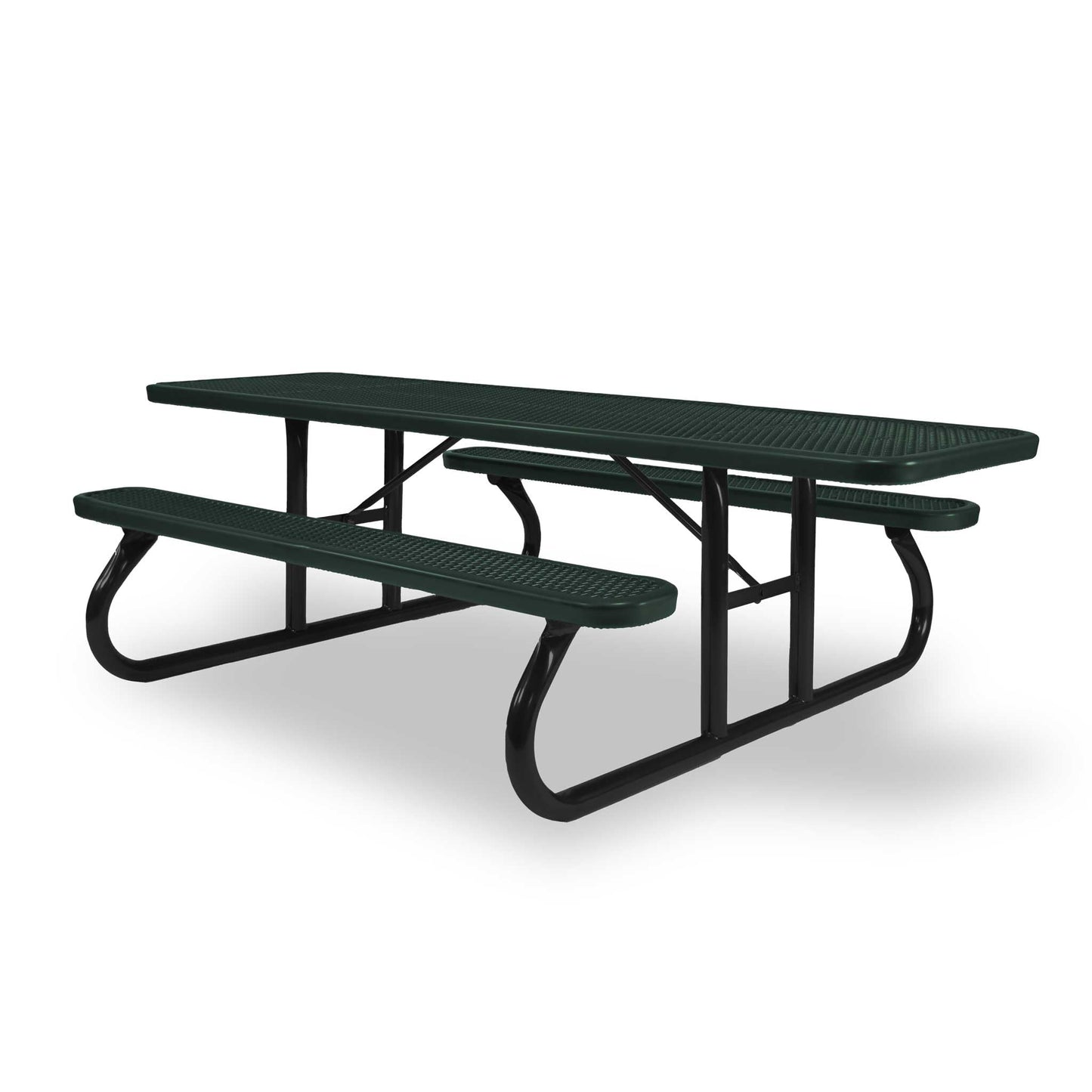 Wabash Valley Plastisol Coated Outdoor Commercial ADA Picnic Table - Seats 8-10 People | Withstands All Weather Conditions | Signature Collection | Diamond Pattern | 8-Foot