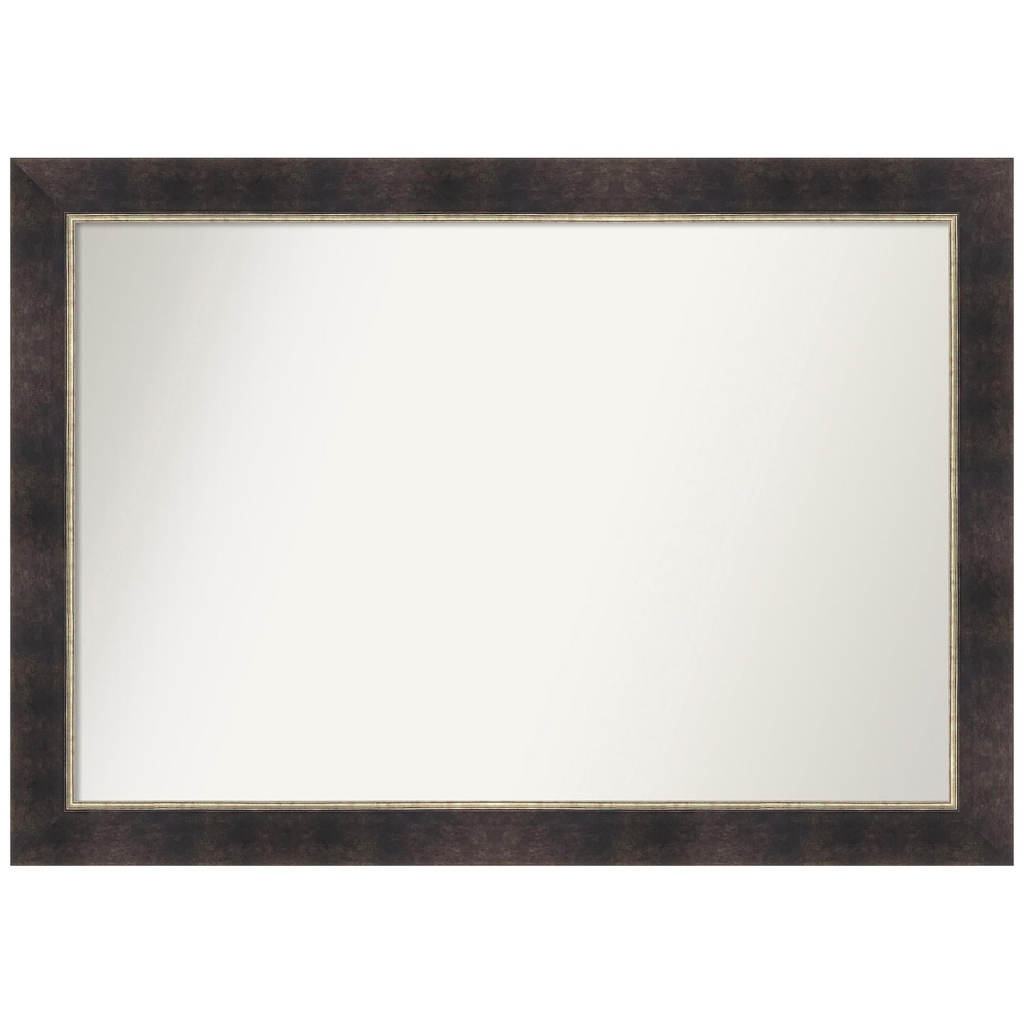 Amanti Art Bronze Bathroom Mirror for Over Sink, 29x41 Odin Antique Bronze Rectangle Vanity Mirror, Large Modern Wood Frame, Hangs Horizonally and Vertically, Bathroom Wall Decor, Non-Beveled Edge