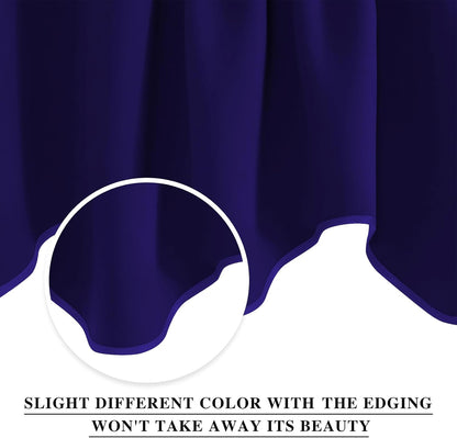 NICETOWN Blackout Curtain Valance Tier, 52 inches by 18 inches, Navy Blue, 1 Piece