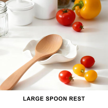 I'M Fine Everything is Fine Spoon Rest for Kitchen, Funny Cat Ceramic Heat Resistant Utensil Holder for Stove Top, Housewarming Gift for Cat Lovers Women, 5.8 Inches