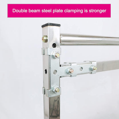 Adjustable Embroidery Stand with Pulley, Cross Stitch Frame for Needlework, Height-Adjustable Craft Lap Table, Ideal for Sewing and Art Projects
