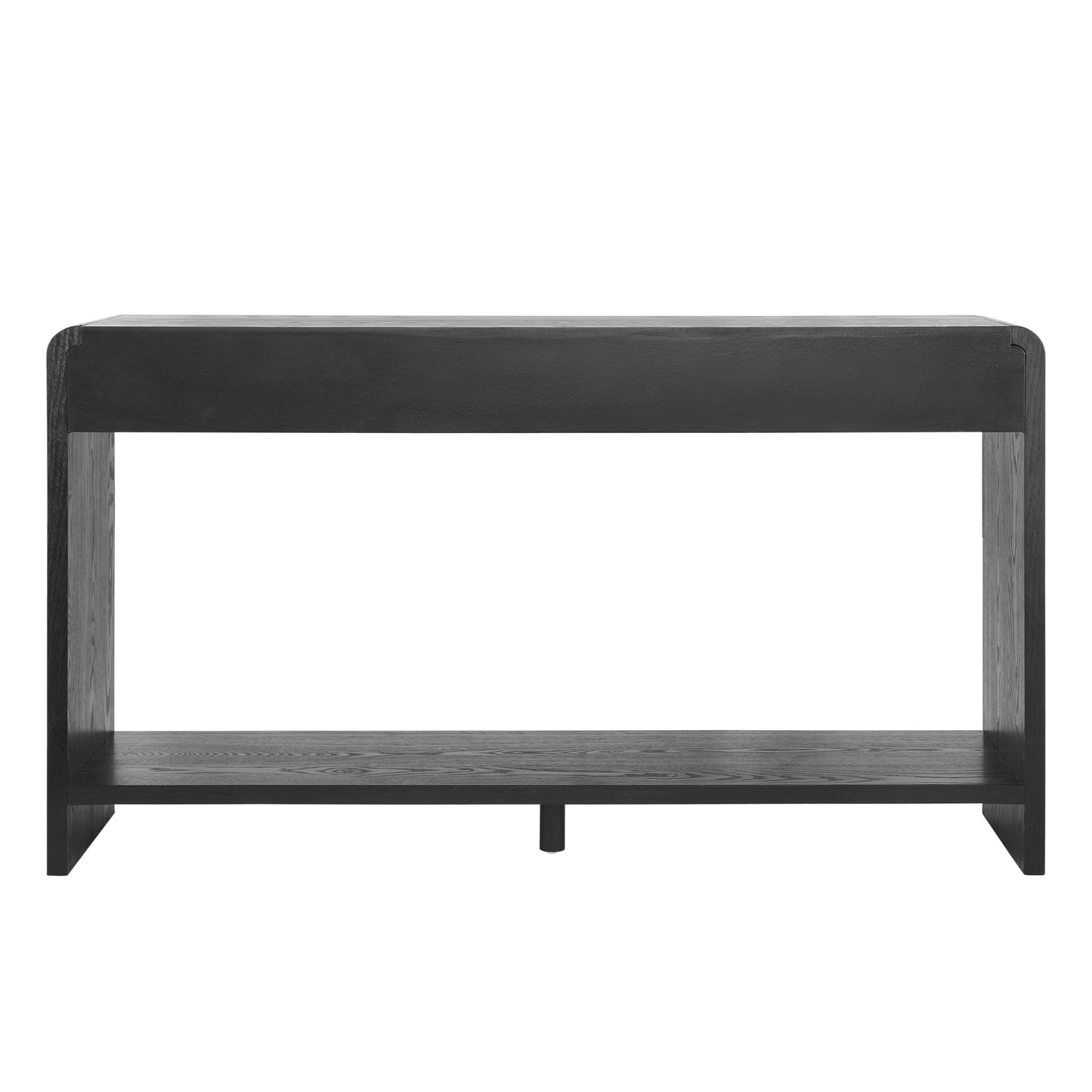 Christopher Knight Home Mimid Modern Console Table with Drawers, Wooden Narrow Console Table with Storage, Sofa Behind The Couch Table with Storage+Bottom Shelf, Black