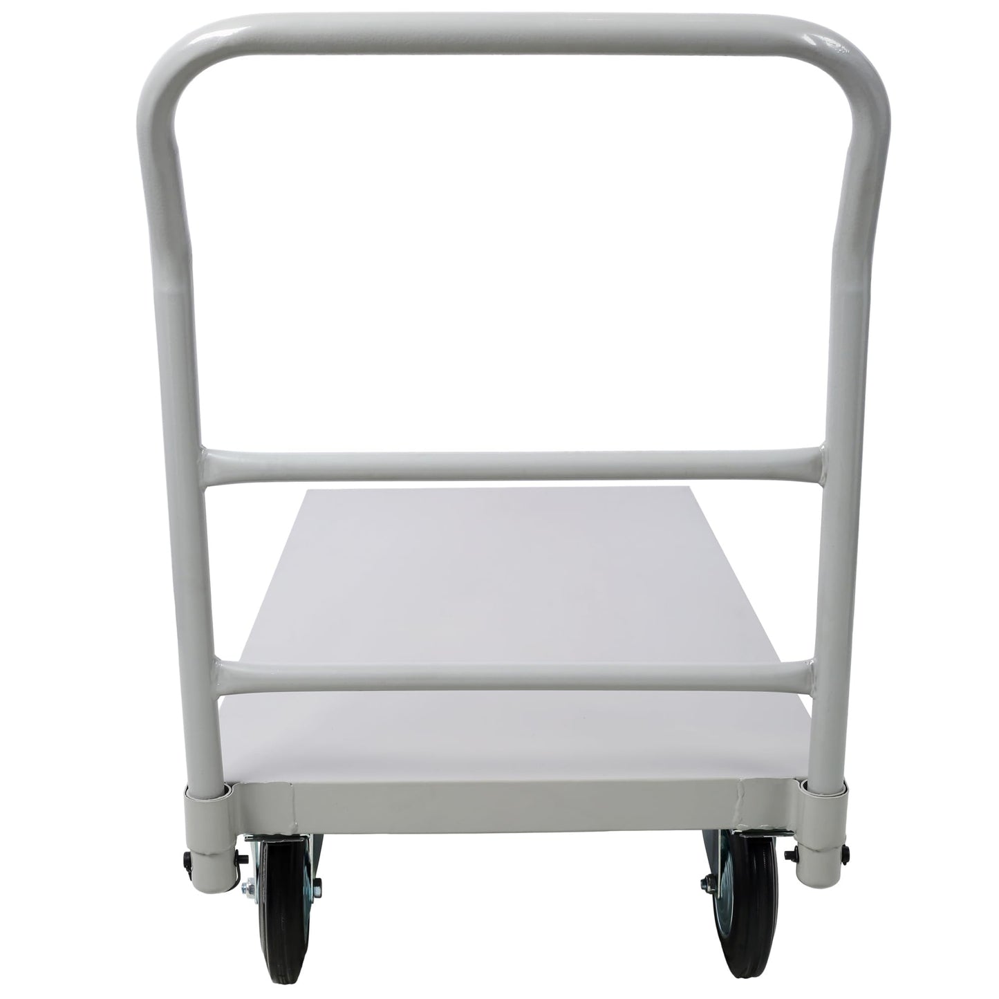 Industrial Heavy Duty Platform Truck Flat Dolly Cart with Wheels 2000 LB Capacity Steel Smooth Deck Moving Equipment for Warehouses