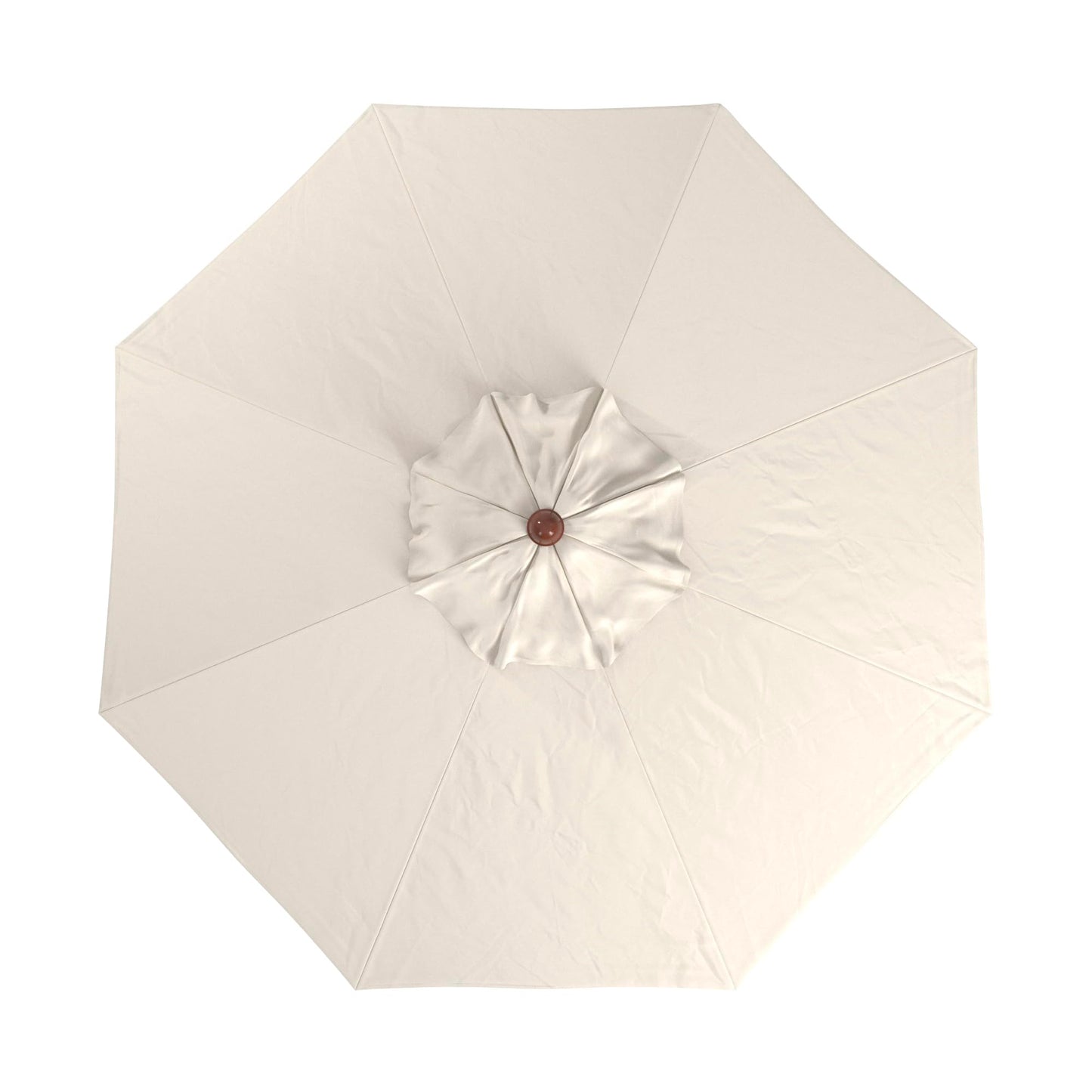 California Umbrella 9' Premium Commercial Hardwood Patio Umbrella, Manual Lift With Sunbrella Natural Fabric