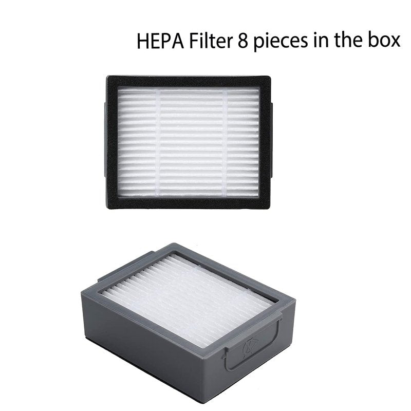 Parts accessories Compatible for iRobot Roomba e5 e6 i1 i2 i3 i4 i5 i6 i7 i8 j5 j6 j7 j8 and all Plus i e j Series Vacuum Cleaner 2 Set Roller Brushes 8 HEPA Filters 8 Side Brushes 1 caster wheel