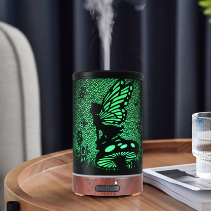 Essential Oils Diffuser,Aromatherapy Diffuser,Birthday for Women Mom Grandma,Metal Cool Mist Humidifier with 7 Colors Lights Waterless Auto Off Air Diffusers (Dragonfly)