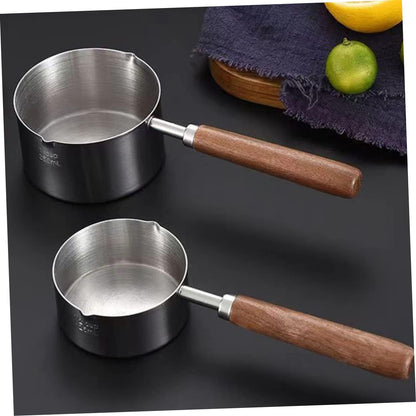 Small Pot with Pour Spout, Chocolate Melting Pot, Mini Frying Pan, Stainless Steel Small Steamer