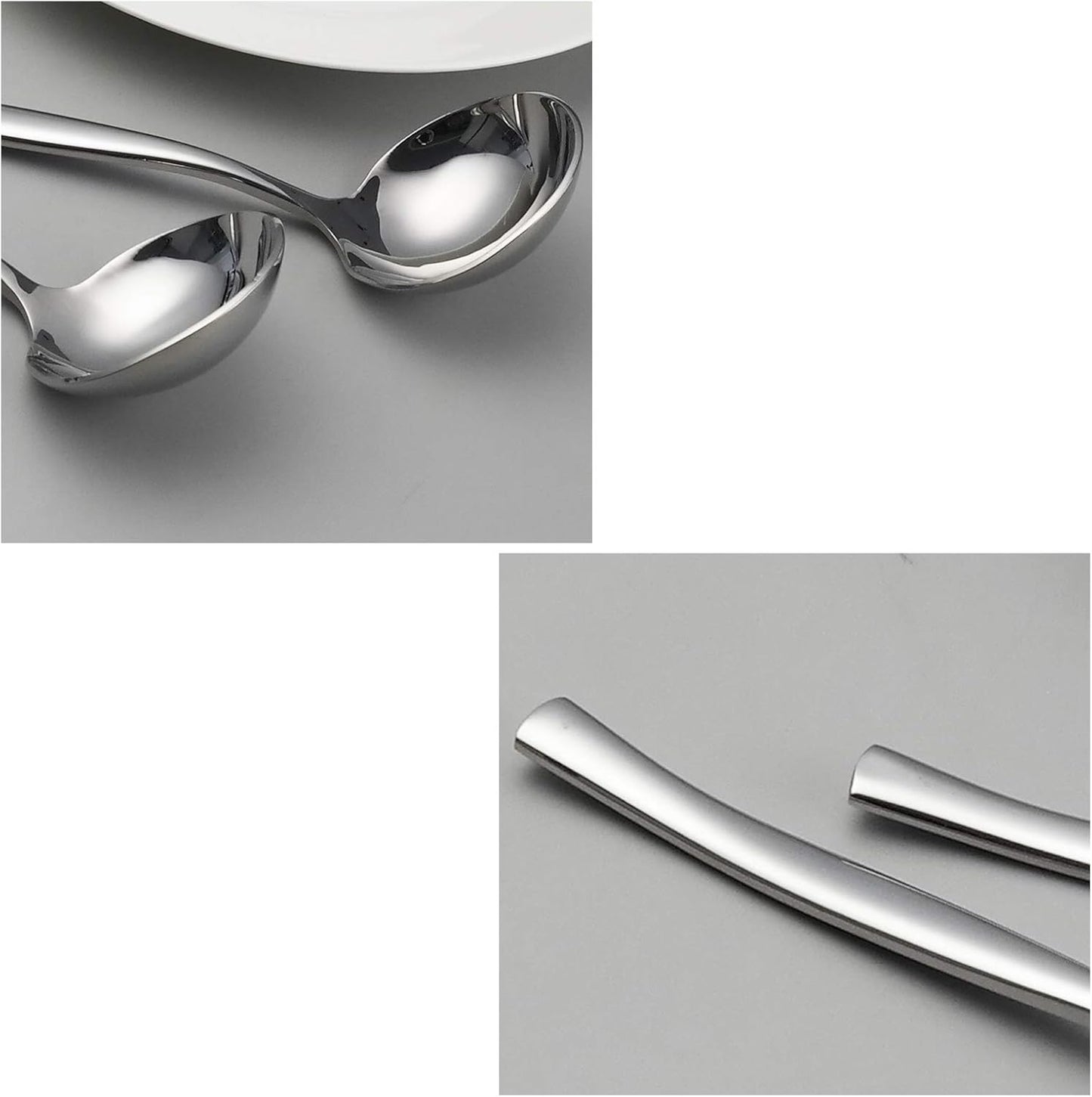 4-Piece Small Stainless Steel Gravy Soup Spoon Set, Perfect for Serving