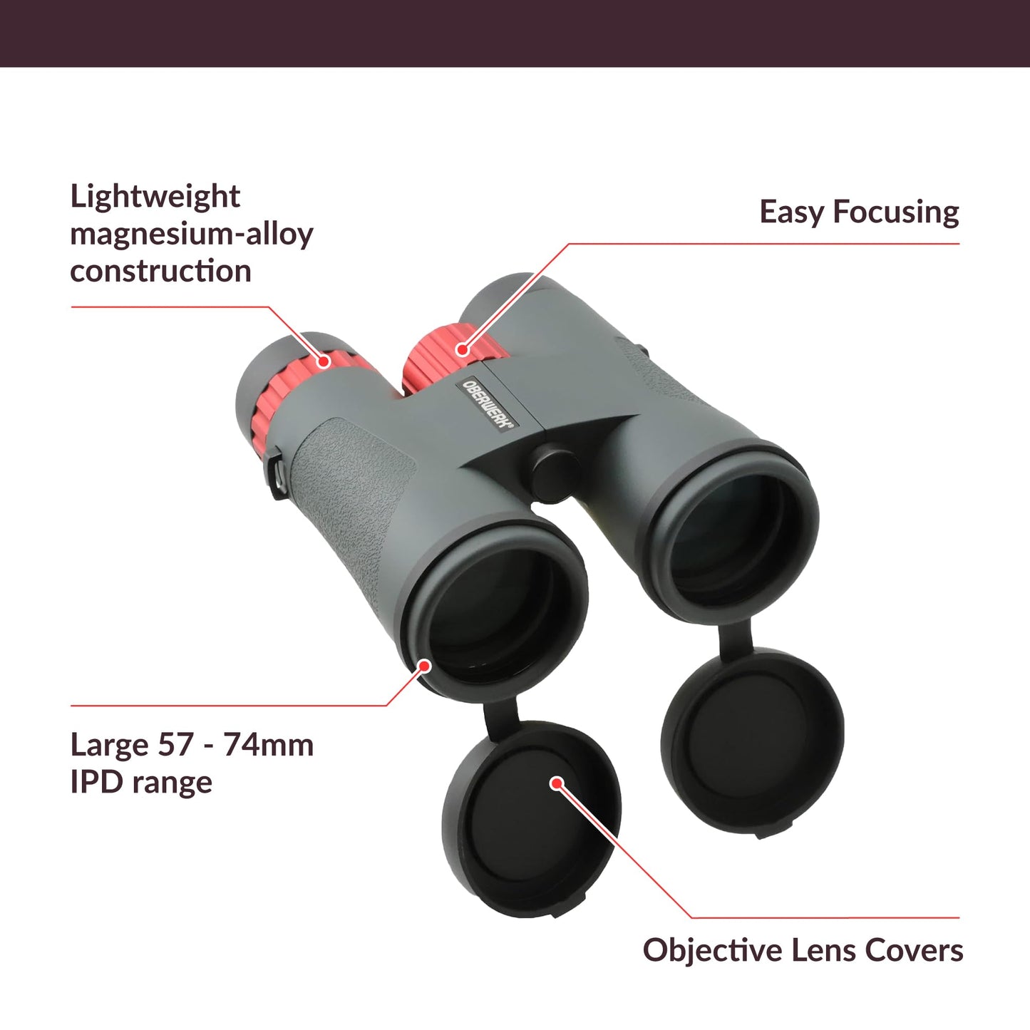 Oberwerk Sport ED 8x42 Professional Binoculars, Roof Prism, Fully Multi-Coated & Waterproof, Dielectric & Phase-Coated Prisms, Twist-Up Eyecups, Bird Watching, Hiking & Outdoor Use, Green