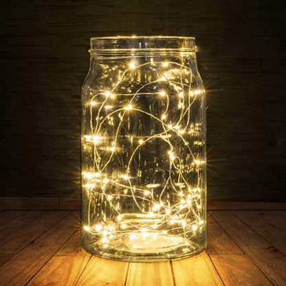 2 50LEDs 2 16.4) BXROIU x Fairy Lights Battery Operated, Silver Wire Mode Chains String Lights for Bedroom Christmas