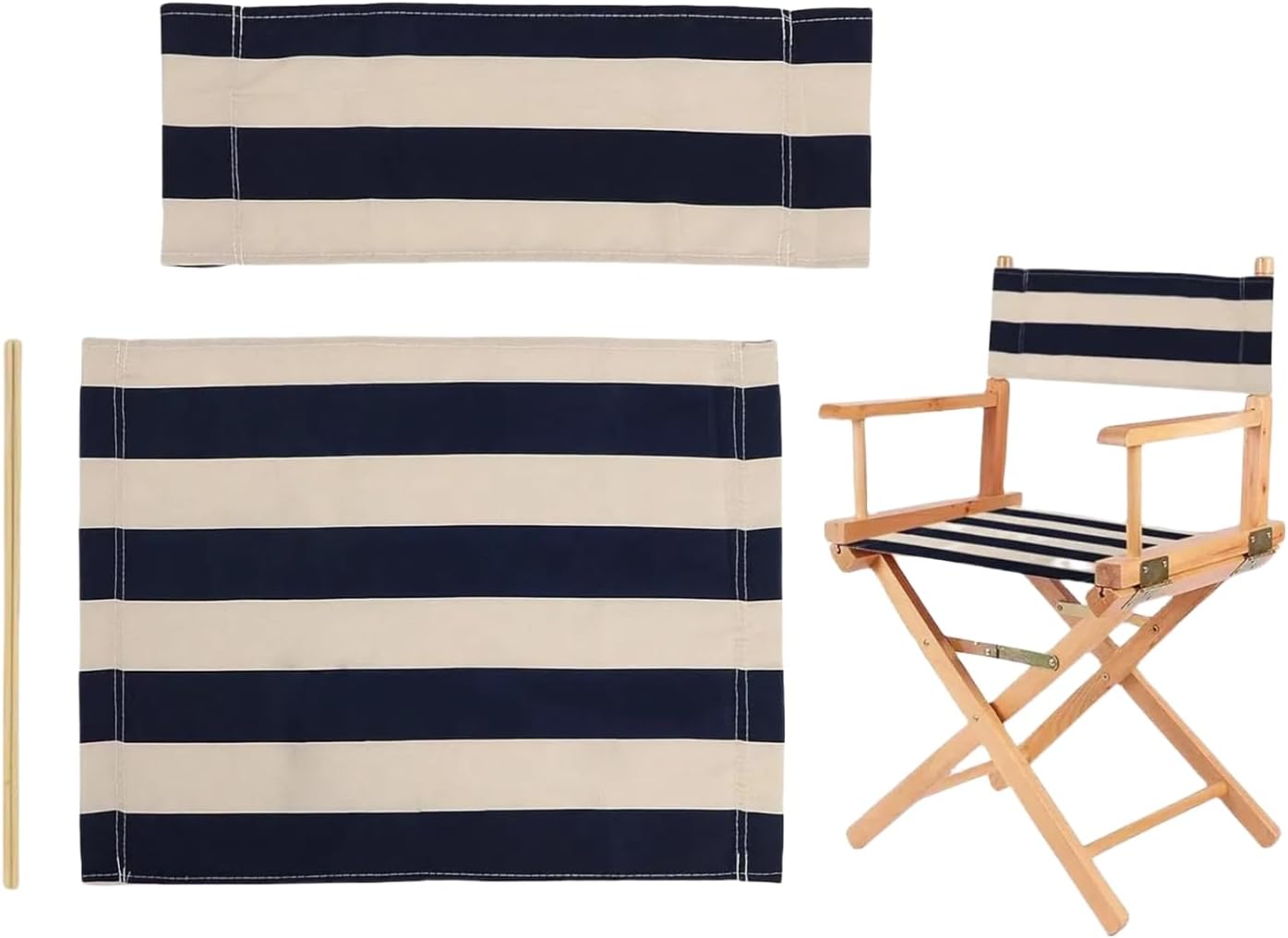 Cansybil 21.2" 16.1" 0.39" Director Chair Replacement Polyester Fabric Seat Cover Foldable Directors Chair Cover Kit