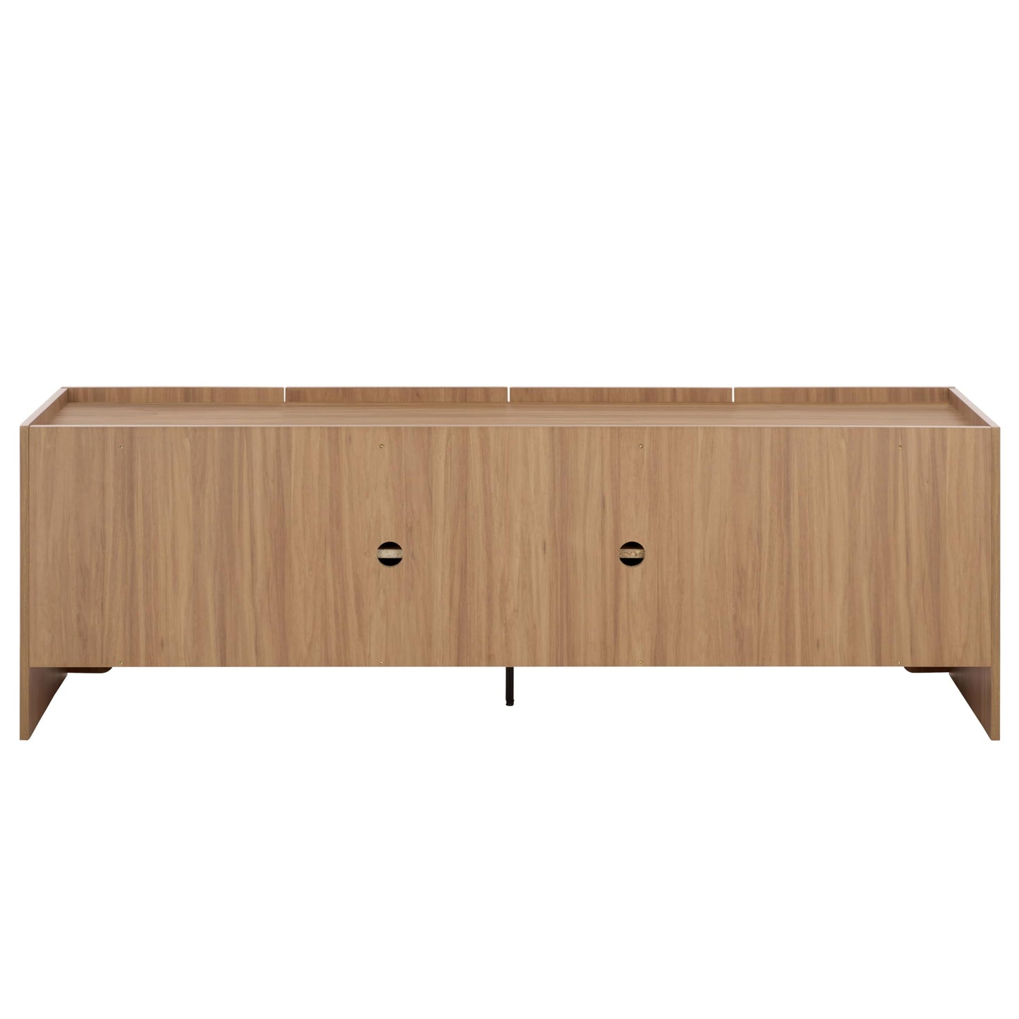 SAFAVIEH Furniture - Takami Media Stand for TVs up to 75" - Oak 4-Door Modern Entertainment Console with Storage Cabinets (MED3604A)
