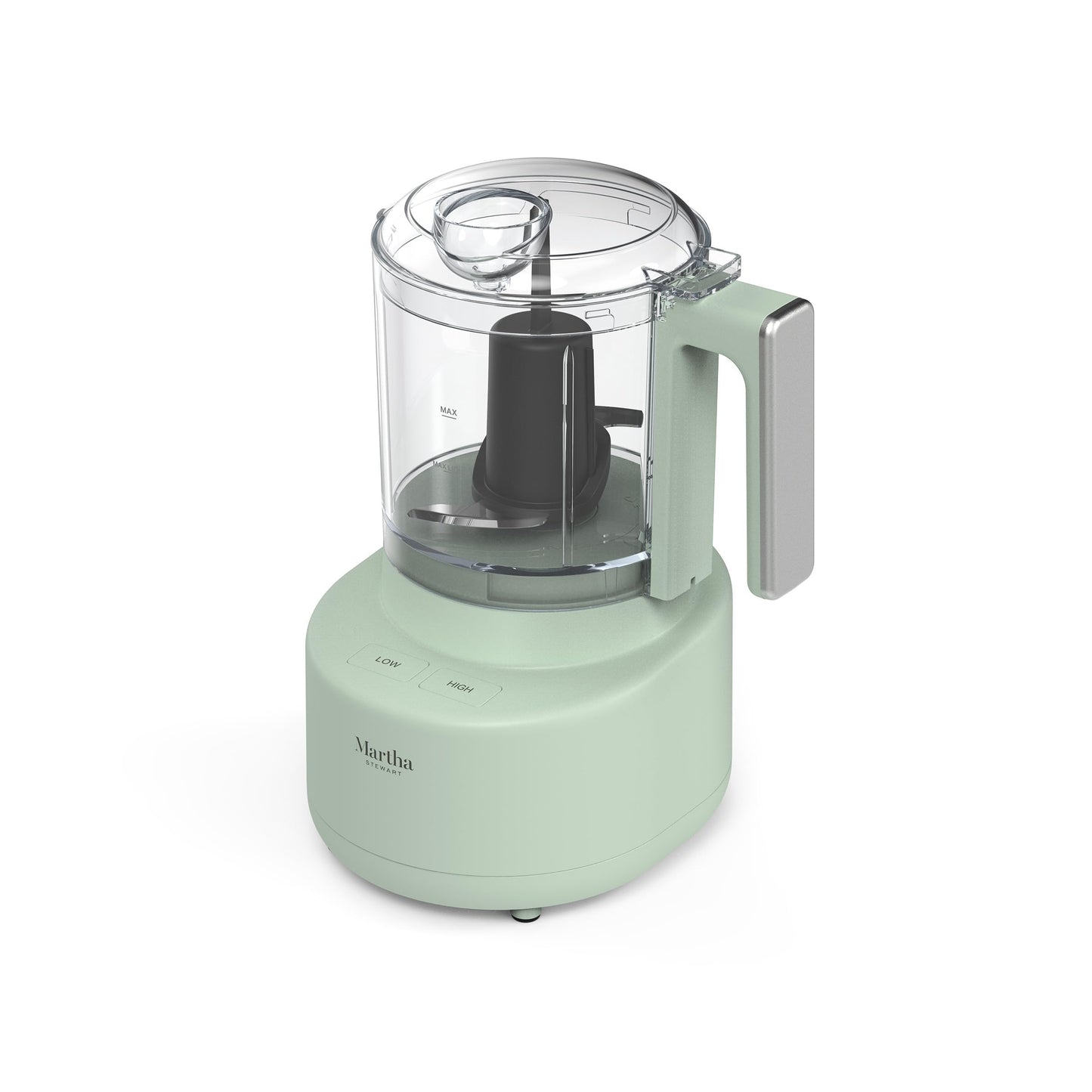 Martha Stewart 3 Cup Electric Food Chopper, Vegetable & Herb Mini Food Processor, 24oz BPA-Free Bowl, Stainless Steel Blades, Pour Spout, Dicing, Mincing, Chop & Puree, Dishwasher Safe, Honeydew