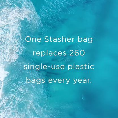 Stasher Platinum Silicone Food Grade Reusable Storage Bag, Rose Quartz (1/2 Gallon) | Reduce Single-Use Plastic | Cook, Store, Sous Vide, or Freeze | Leakproof, Dishwasher-Safe, Eco-friendly | 64 Oz