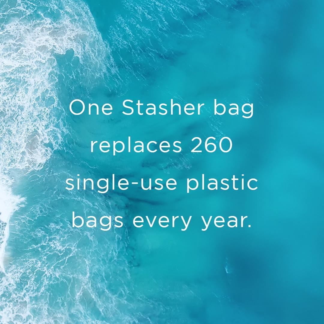 Stasher Premium Silicone Reusable Food Storage Snack Bag, Citrus | 12 Oz, Microwave, Sous Vide, Dishwasher Safe