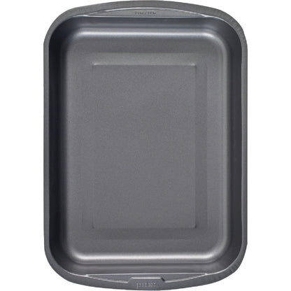 Goodcook Everyday Nonstick Roast Pan, Metal Utensil-Safe Easy Clean Dishwasher Safe Rectangle Roaster, 11.5x15.5-Inch, Silver