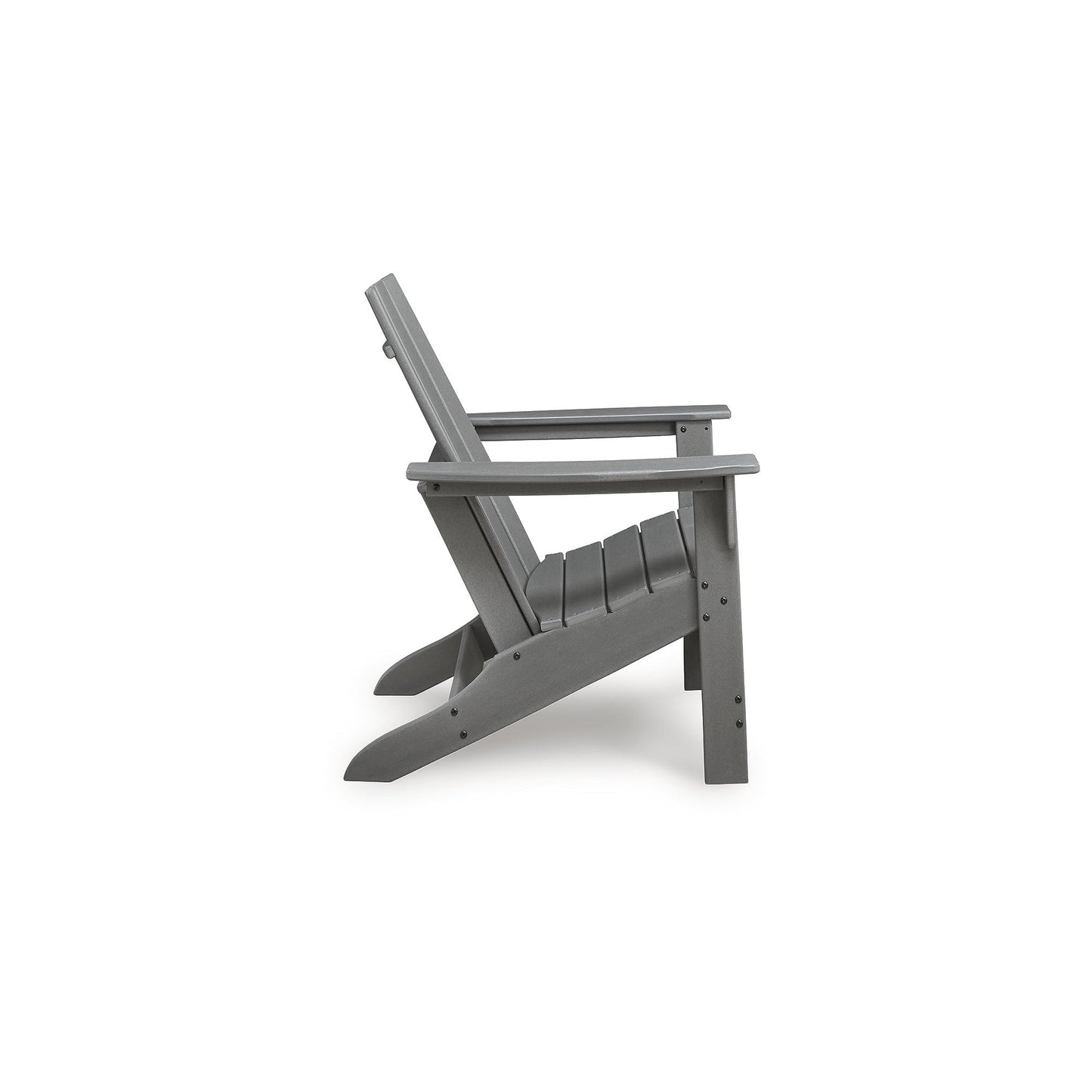 Signature Design by Ashley Lone View Bay Contemporary Outdoor Weather Resistant Adirondack Chair with Arm Rest, Gray