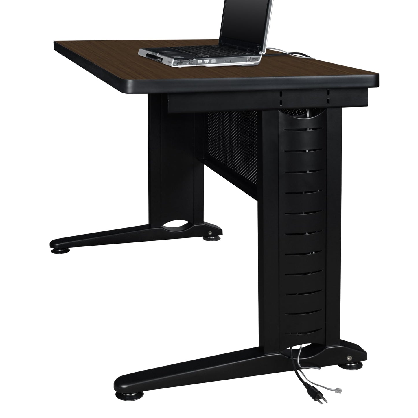 Regency Fusion 66 x 72 in. L Shaped Desk with Double Pedestal Drawer Unit- Neo Walnut