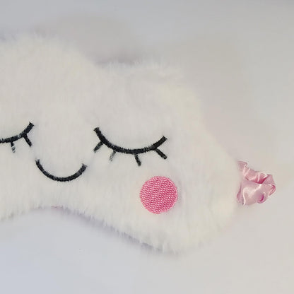 Cute Animal Sleeping Mask Soft Plush Blindfold Cute Rabbit Panda Koala Eye Cover Eyeshade for Kids Teens Girls Women (Flamingo)