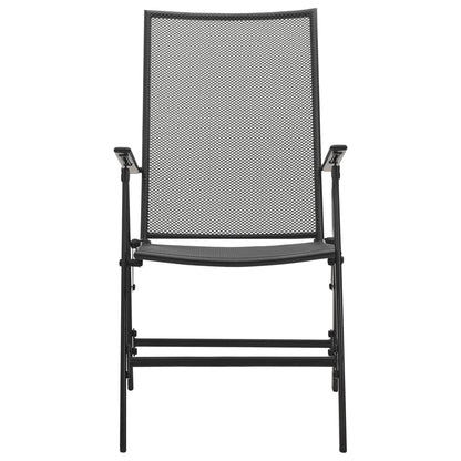 SKM Folding Mesh Chairs 4 pcs Steel Anthracite (Weight-40KG)
