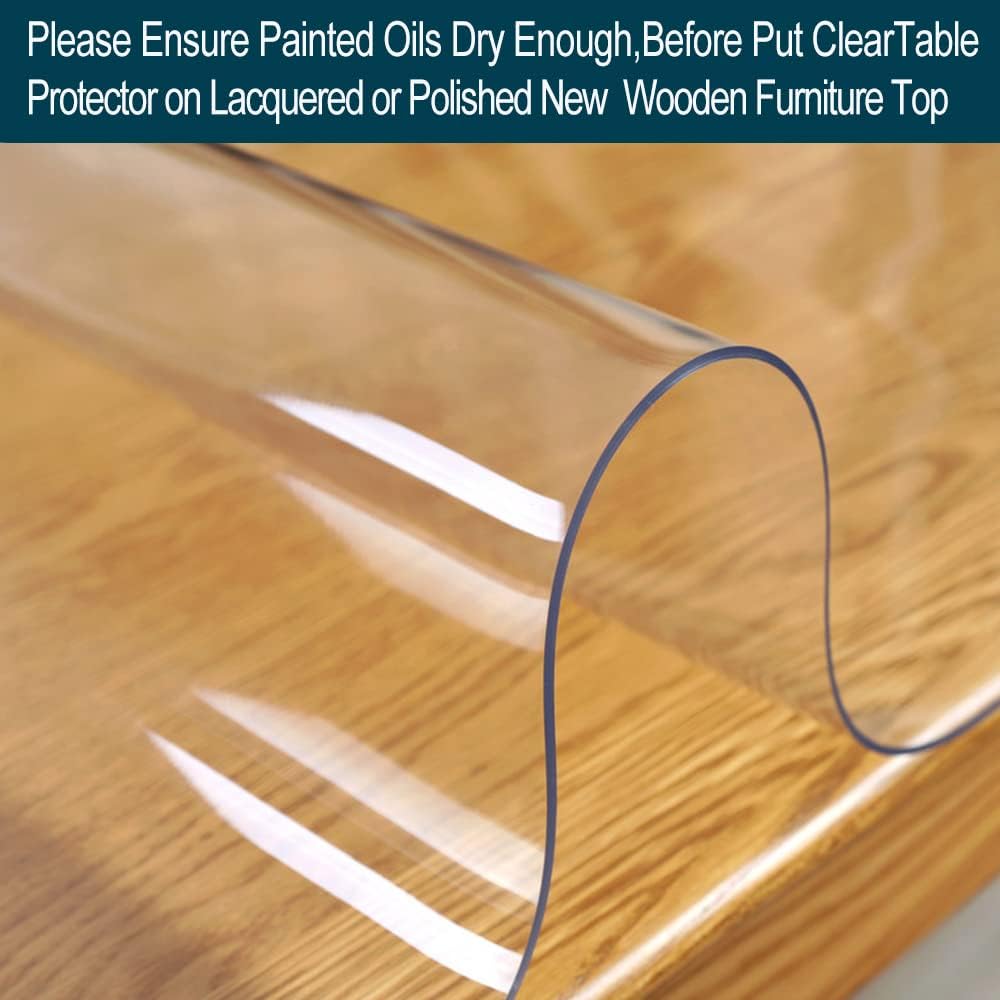 16x67 Inch 1.5mm Thick Clear Table Protector for Bench Entryway Coffee Dining Room End Side Bedside TV Cabinet PVC