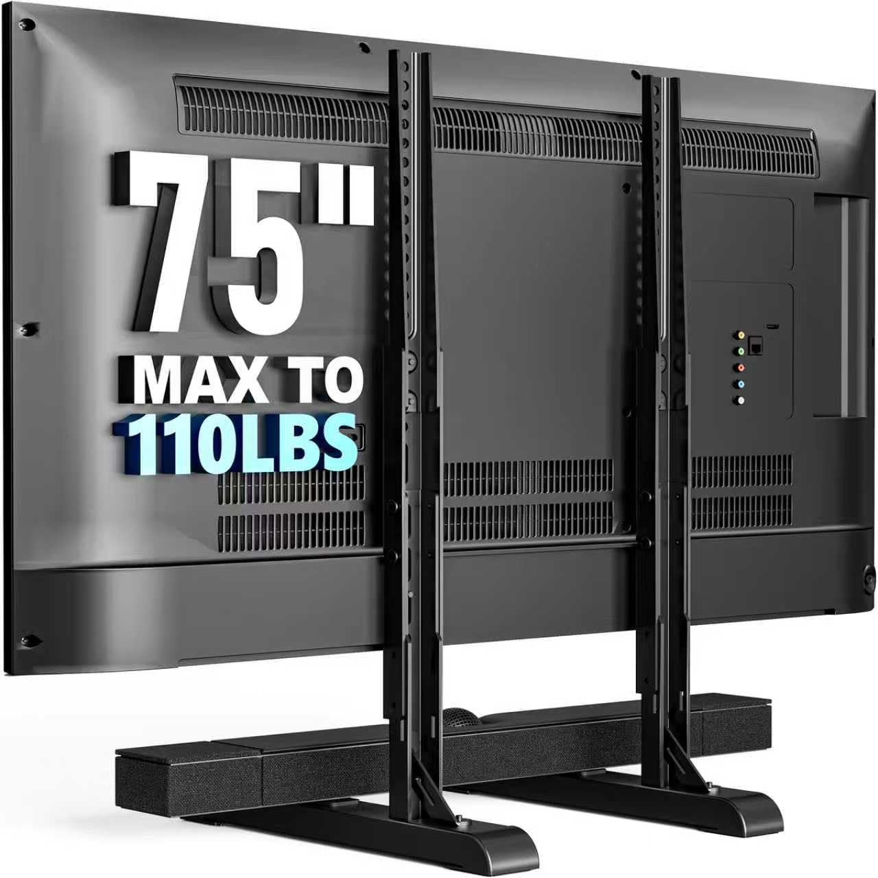 HOLMAXD Universal TV Stand for 19-75 Inch LCD LED TVs, Height Adjustable TV Legs Replacement Hold up to 110 lbs, Table Top TV Stand Base, Max VESA 800X600mm