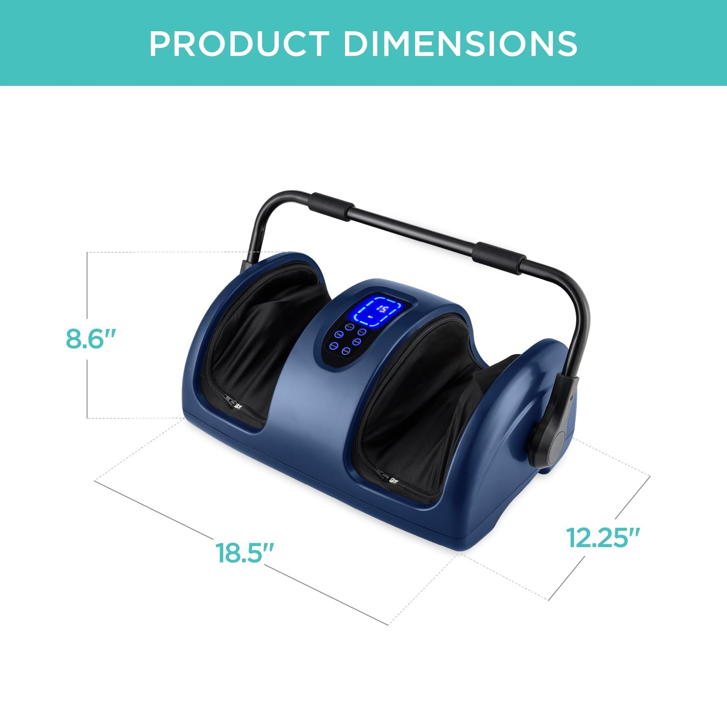 Best Choice Products Heated Shiatsu Foot Massager for Pain Relief, Plantar Fasciitis, Neuropathy, Blood Circulation w/Compact Design - Burgundy