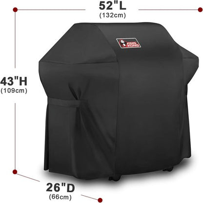 Kingkong 7106 Grill Cover for Weber Spirit 200/300 Series - Includes Grill Brush, Tongs & Thermometer