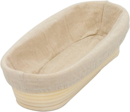 BetterJonny 11 inch Long Oval Banneton Bread Proofing Basket, Sourdough Starter Kit