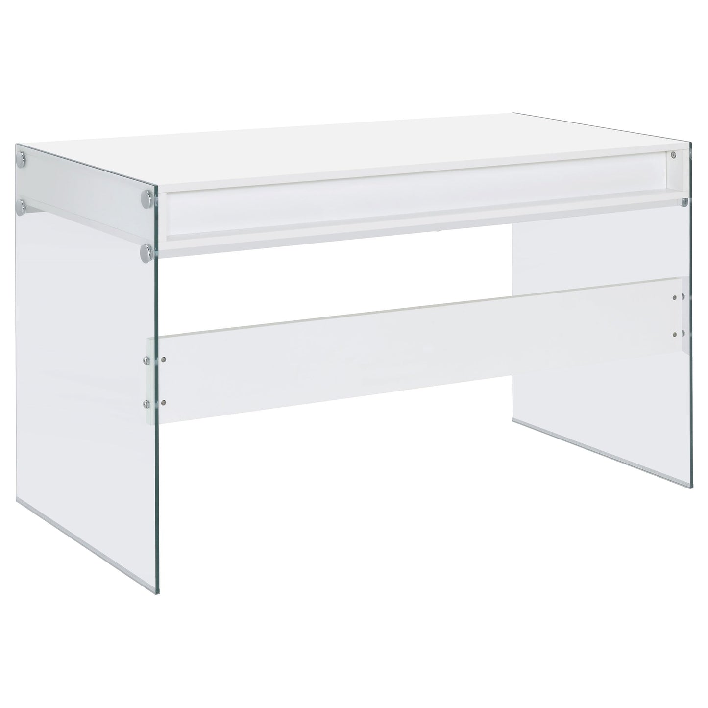 Coaster Home Furnishings Dobrev 48-inch 2-Drawer Writing Desk White High Gloss 800829