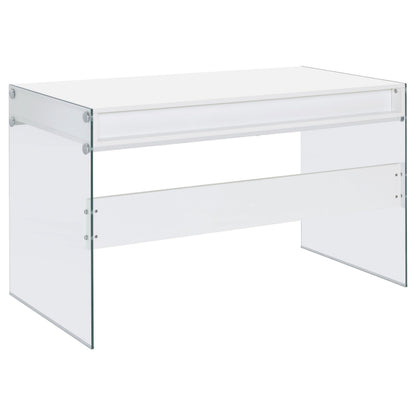 Coaster Home Furnishings Dobrev 48-inch 2-Drawer Writing Desk White High Gloss 800829