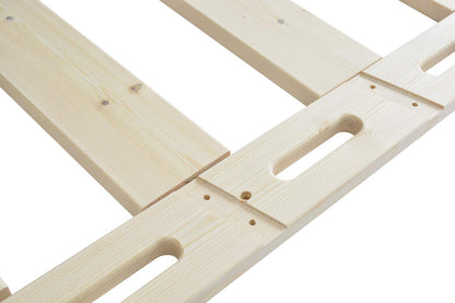 DIYHD 96" Knotty Pine Sliding Library Ladder, Solid Wood Bookshelf Ladder with Oval Cut-Out Grip & Handrail, Unfinished Paintable, Hardware Not Included