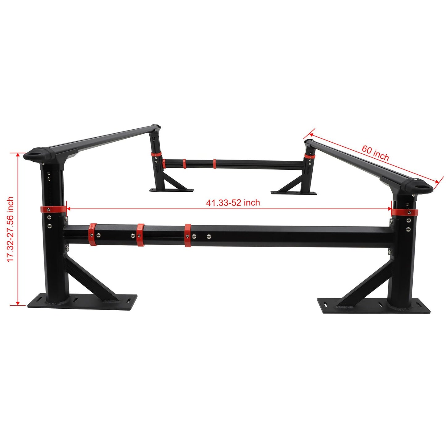 SCITOO Bed Rack Tacoma Cargo Carrier Cargo Rack System Compatible for Universal Pickup Truck Overland Rack Truck Bed Rack Cargo Carrier