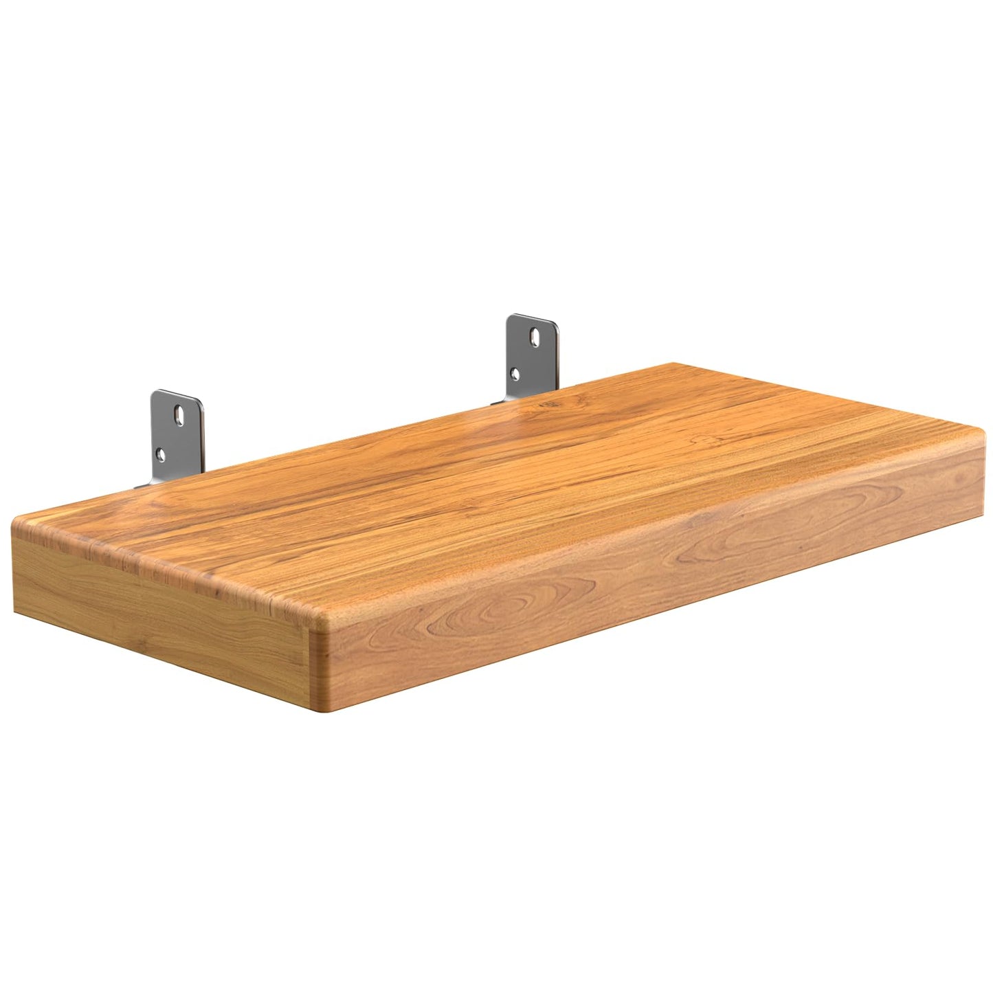 Minimalist 60″Floating Teak Shower Bench: Warm, Easy to Install (No Tile!), Holds 670 lbs for a Modern Bathroom.