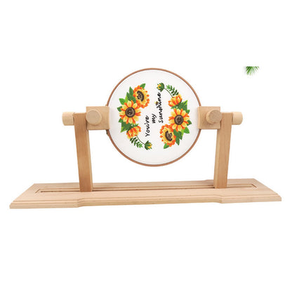 Adjustable Embroidery Hoop Stand - Rotated Cross Stitch Holder Stand Lap, Desktop 360 Degrees Rotating Embroidery Kit Lap Frame (Not Include The Hoop)