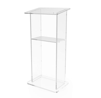 FixtureDisplays® Clear Acrylic Lucite Podium Pulpit Lectern 43" Tall 102703