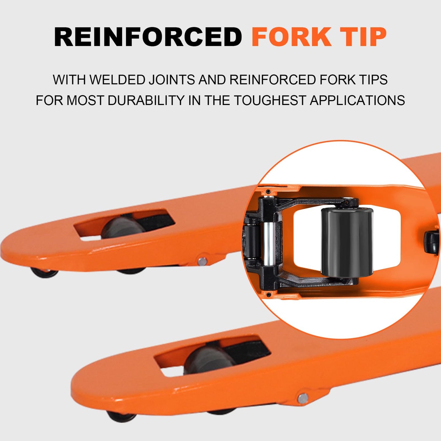 T Tory Carrier Pallet Jack, 5500 Lb. Capacity 21 x 48 Forks Mannual Pallet Truck, Hand Trucks with Replacement Load Wheels