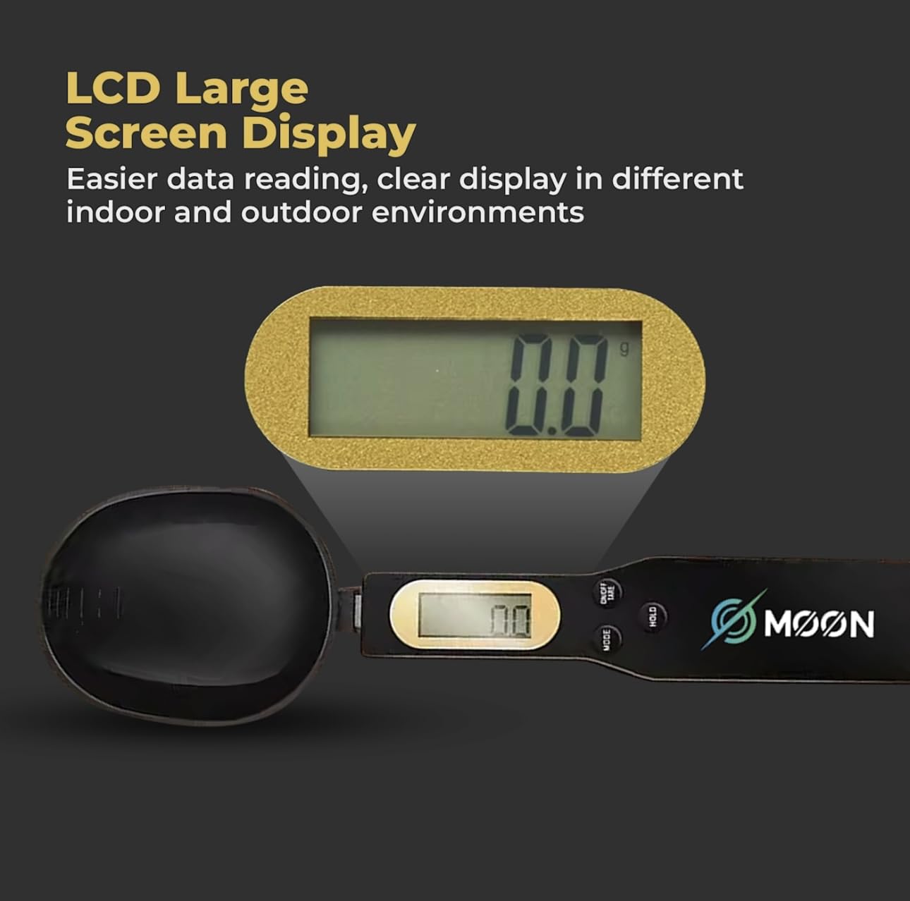 Digital Measuring Spoon Scale 500g/0.1g – Precision Coffee, Cooking & Baking Scale – Great Holiday Gift Under $15 for Coffee Lovers & Home Cooks – LCD Display, Batteries Included