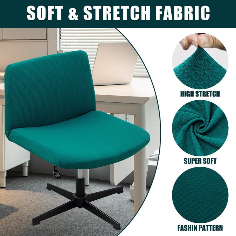 TOPCHANCES Dining Room Chair Covers, Stretchable Waterproof Armless Criss Cross Slipcover for Home Office Party