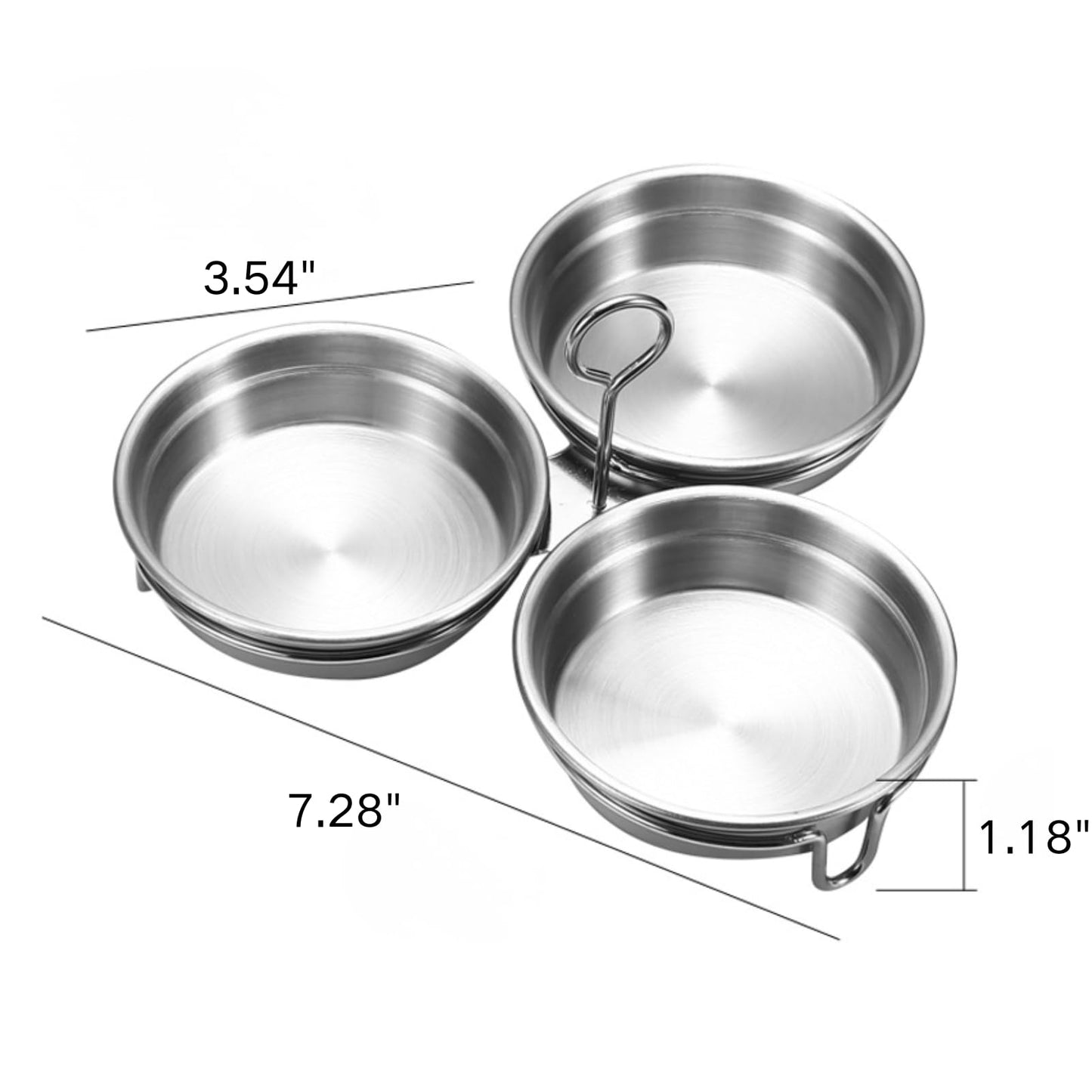 GOVNPJ Egg Poacher, 304 Stainless Steel Poached Egg Cups with Oil Brush, without Coating Egg Boiler Cup for Stovetop (Round)